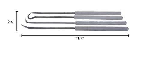 Ullman - PH-4 PH 4 Hook and Pick Set - High Carbon Polished Steel Hand Tools with Aluminum Handles. Workshop Tools