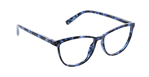 peepers by peeperspecs womens Bengal Blue Light Blocking Reading Glasses, Navy Tortoise, 54.9 US