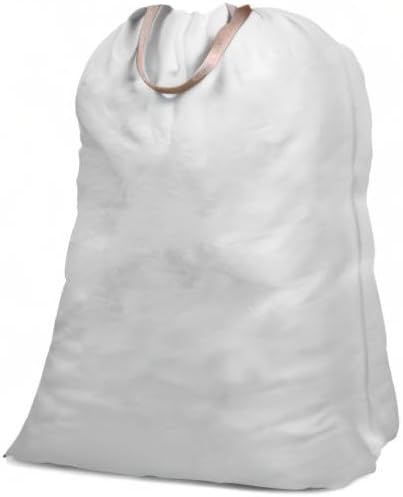 Cotton Canvas Laundry Bag with Handles & Drawstring Straps, Heavy Duty Extra