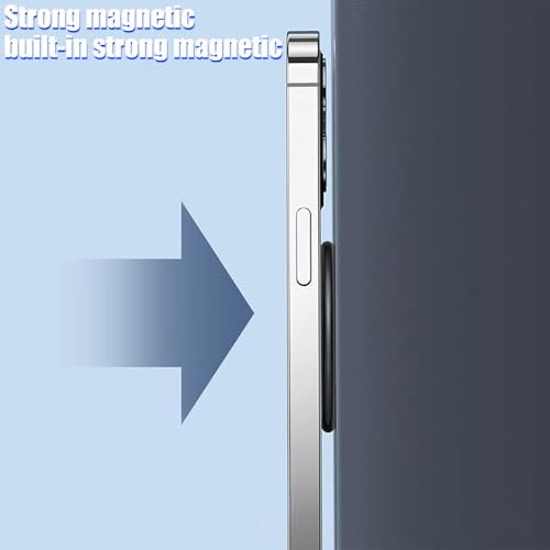 1pcs Magnetic Wall Mobile Phone Holder Stand for Wireless Charging Car Cellphone Stand Magnet Stands,Diameter58mm thick3.8mm (Black) (White)