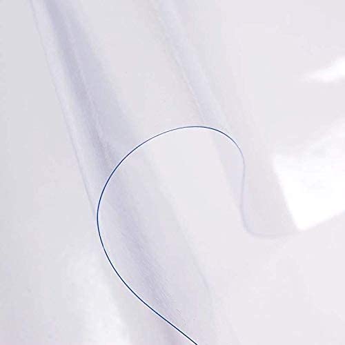 sancua Clear Plastic 100% Waterproof Tablecloth - 54 x 78 Inch - Vinyl PVC Rectangle Table Cloth Protector Oil Spill Proof Wipe Clean Table Cover for Dining Tables, Parties & Camping, Crystal Clear