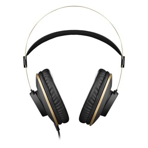 AKG Pro Audio K92 Over-Ear, Closed-Back, Critical Listening and Studio Headphones, Matte Black and Gold