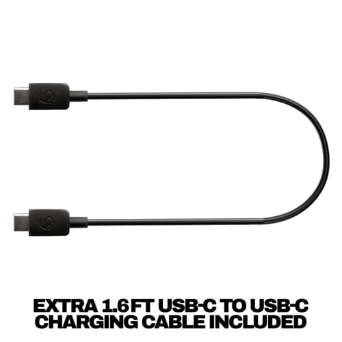 Skullcandy Hesh Evo Wireless Over-Ear Bluetooth Headphones with Extra USB-C Charging Cable, Noise Isolating, 36 Hours Battery, Foldable Lightweight Design, Microphone for iPhone Android - Bone
