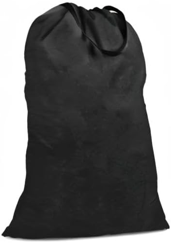 Cotton Canvas Laundry Bag with Handles & Drawstring Straps, Heavy Duty Extra