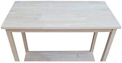 IC International Concepts, Portman Accent Table, Solid Real Wood, Sturdy