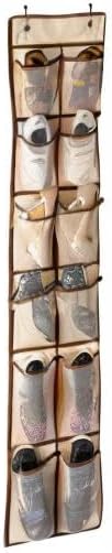 KEEPJOY Over The Door Shoe Organizer, Hanging Shoe Organizer 12 Mesh Pockets