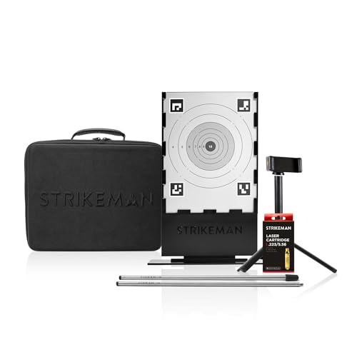 Strikeman .223/5.56 Special Marksman Kit – Ultimate Dry Fire Training Companion, All-in-One Solution Includes Carry Case, 3-Piece Target, Phone Mount w/Tripod & a Laser Cartridge