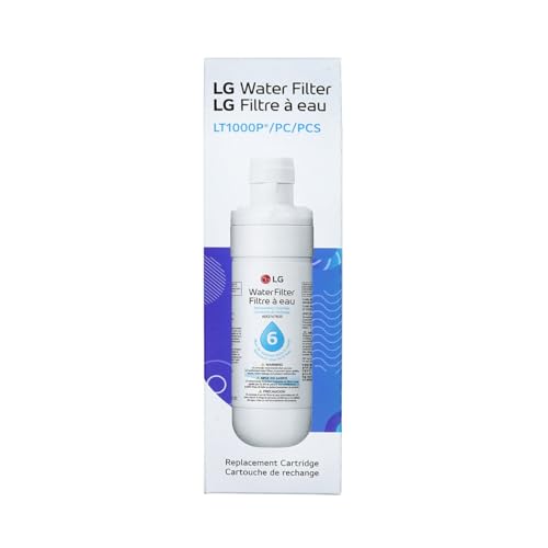 LG LT1000P - 6 Month / 200 Gallon Capacity Replacement Refrigerator Water Filter (NSF42, NSF53, and NSF401) ADQ74793501, ADQ75795105, AGF80300704, or AGF80300705 White
