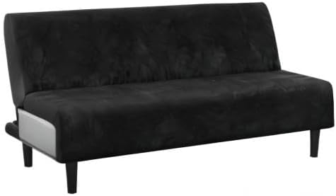 H.VERSAILTEX Velvet Futon Cover Armless Sofa Covers Sofa Bed Covers Stretch
