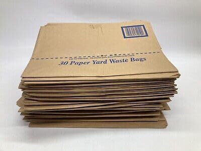 30 Gallon Lawn & Leaf 2-Ply Heavy-Duty Yard Waste Compost Paper Bags, 30 Count