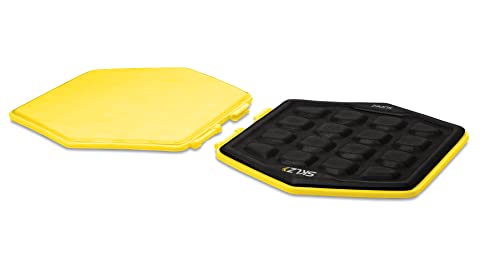 SKLZ Slidez Dual-Sided Exercise Glider Discs for Core Stability Exercises for Hands & Feet, Standard Use,Yellow