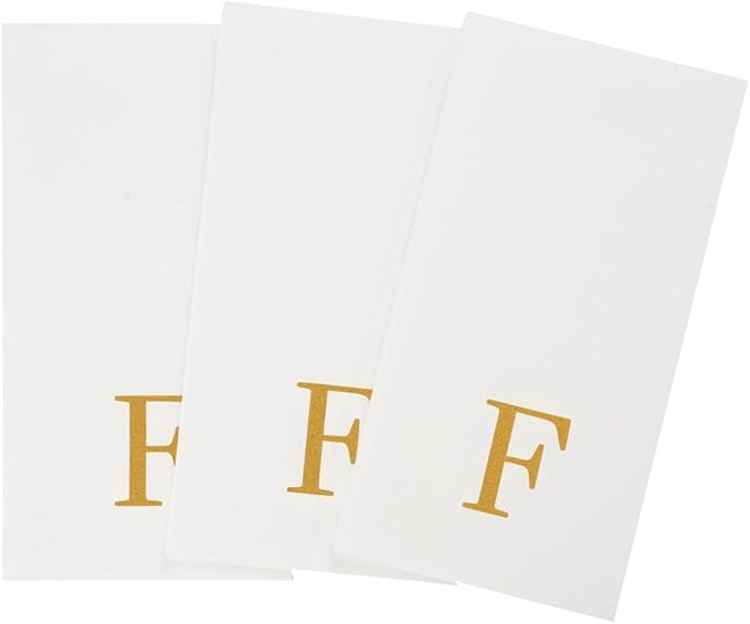 Luxenap 15.8 X 7.9 Inch Linen-Feel Guest Towels, 50 Lettered Hand Towels