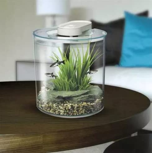 Marina 360 Aquarium with Remote Control LED Lighting, Multi-colour, 10 Litre,Blue,Green,Red