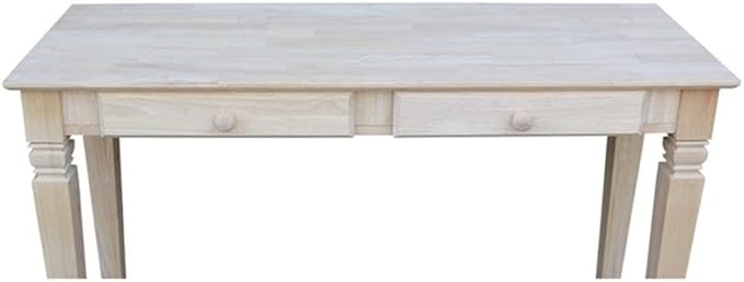 Java Console Table with 2 Drawers, Unfinished