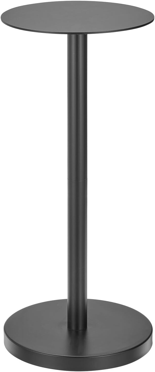 mDesign Glass Top Side/End Drink Table