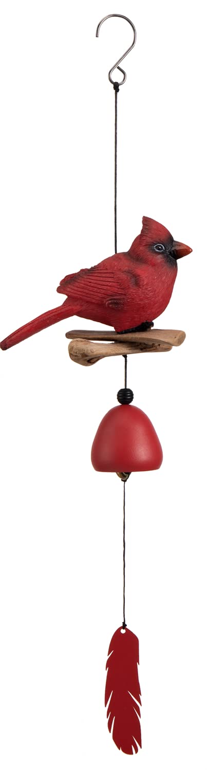 Gardenvy Cardinal Bird Wind Chime, Cardinal Gifts for Glory Mother’s Love Gift, Bird Bell Chimes for Garden Backyard Church Hanging Decor, Red