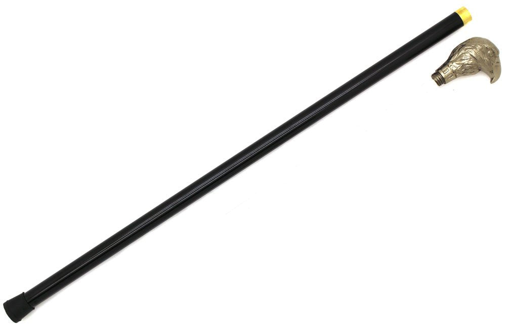 Snake Eye Tactical 34.5-Inches Walking Cane Pewter Handle with Small Storage NO Blade (3050)