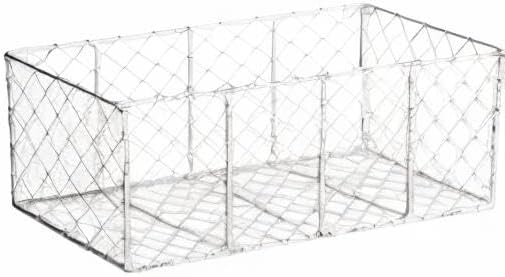 DII Chicken Wire Collection Farmhouse Vintage Wall Baskets, Medium Basket