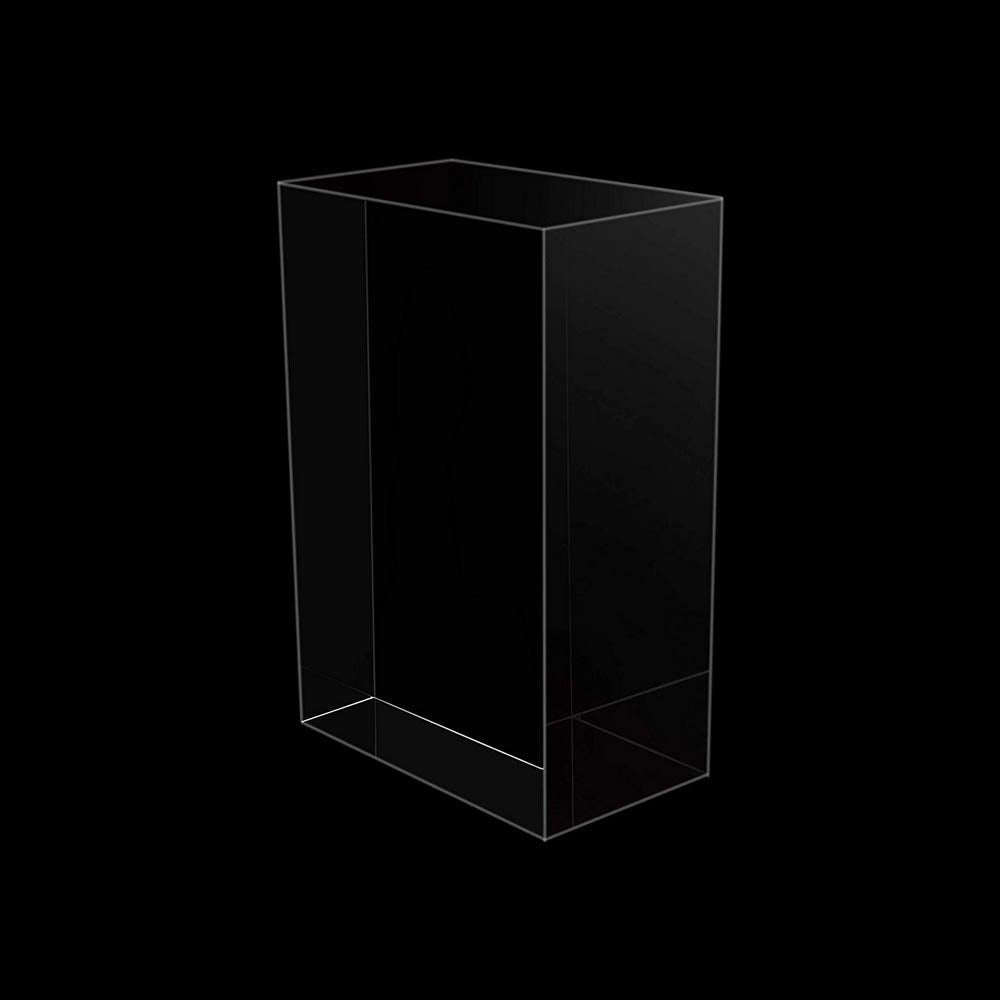 Elitnus Clear Solid Acrylic Block - 6" x 4" x 2.36" All Diamond Polished Rectangle Clear Acrylic Cube for Display - Plexiglass Lucite Jewellery Block