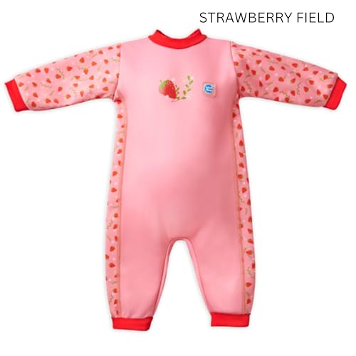 Splash About Warm in One Baby Wetsuit, Strawberry Field, 6-12 Months