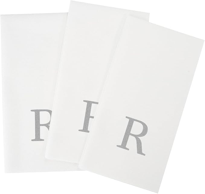 Luxenap 15.8 X 7.9 Inch Linen-Feel Guest Towels, 2000 Lettered Hand Towels