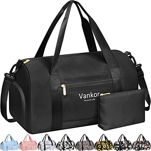 Gym Bag for Women with Shoe Compartment Waterproof, Sports Duffle Bag for Travel Duffel Weekender Carry on Beach Yoga Overnight Luggage Mommy Maternity Hospital Bag Blue 17.50 Inch