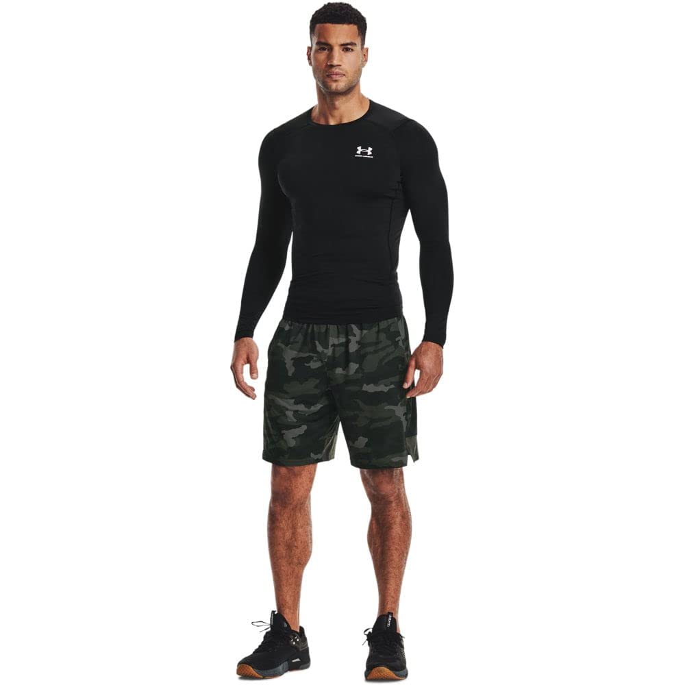 Under Armour Men's Armour HeatGear Compression Long-Sleeve T-Shirt , Black (001)/White, X-Large