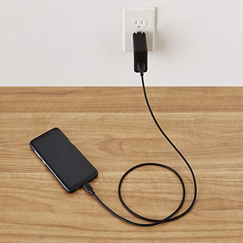 Amazon Basics USB-C to USB-A 2.0 Fast Charger Cable, 480Mbps Speed, USB-IF Certified, for Apple iPhone 16/15, iPad, Samsung Galaxy, Tablets, Laptops, 10 foot, Black