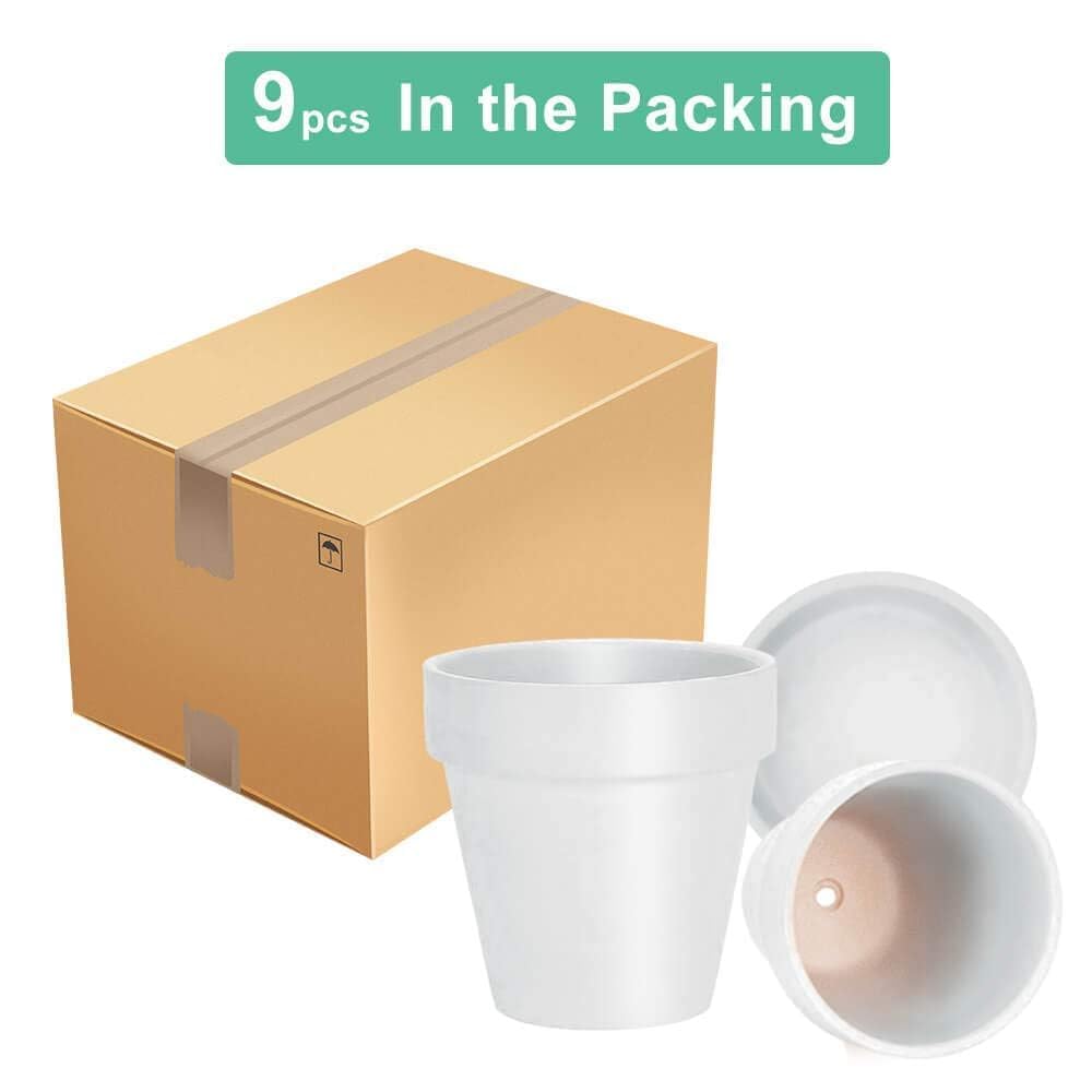 vensovo 3 inch White Terracotta Clay Pots for Plants with Saucer - 12 Pack Small Terra Cotta Planter Great for Garden Windowsill Indoor & Outdoor Wedding Favors Gifts