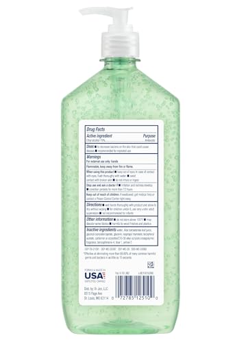 Germ-X Advanced Hand Sanitizer with Aloe and Vitamin E, Non-Drying Moisturizing Gel, Instant and No Rinse Formula, Pump Bottle, Back to School Supplies, 1 Liter
