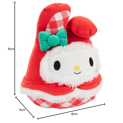 Squishmallows Original 8-Inch Hello Kitty: My Melody Christmas Plush - Official Jazwares Sanrio - Collectible Soft & Squishy Stuffed Animal Toy- 2025 Limited Edition Gift for Kids, Girls & Boys