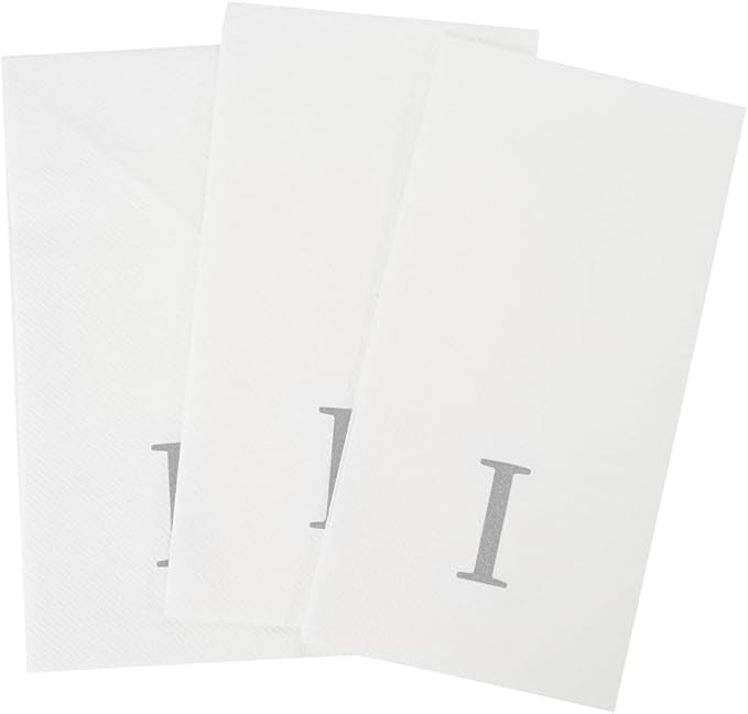 Luxenap 15.8 X 7.9 Inch Linen-Feel Guest Towels, 50 Lettered Hand Towels