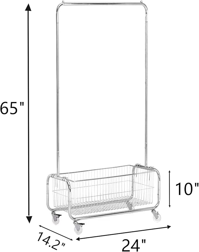 Garment Rack With Storage Baskets, Clothing Rack