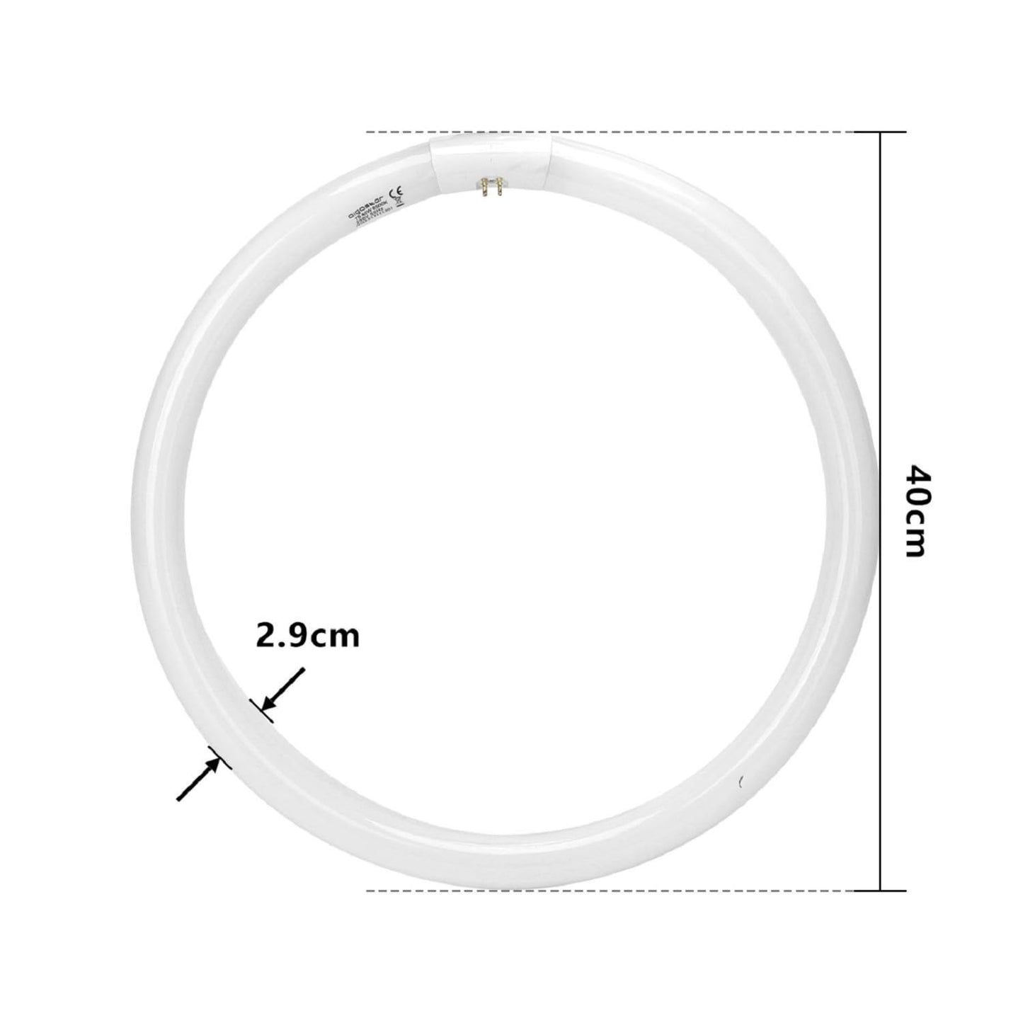 Aigostar 40W T9 Circular Fluorescent Light Tubes, Energy Saving Fluorescent Tube Lights 6500K Cool White G10q 2800LM