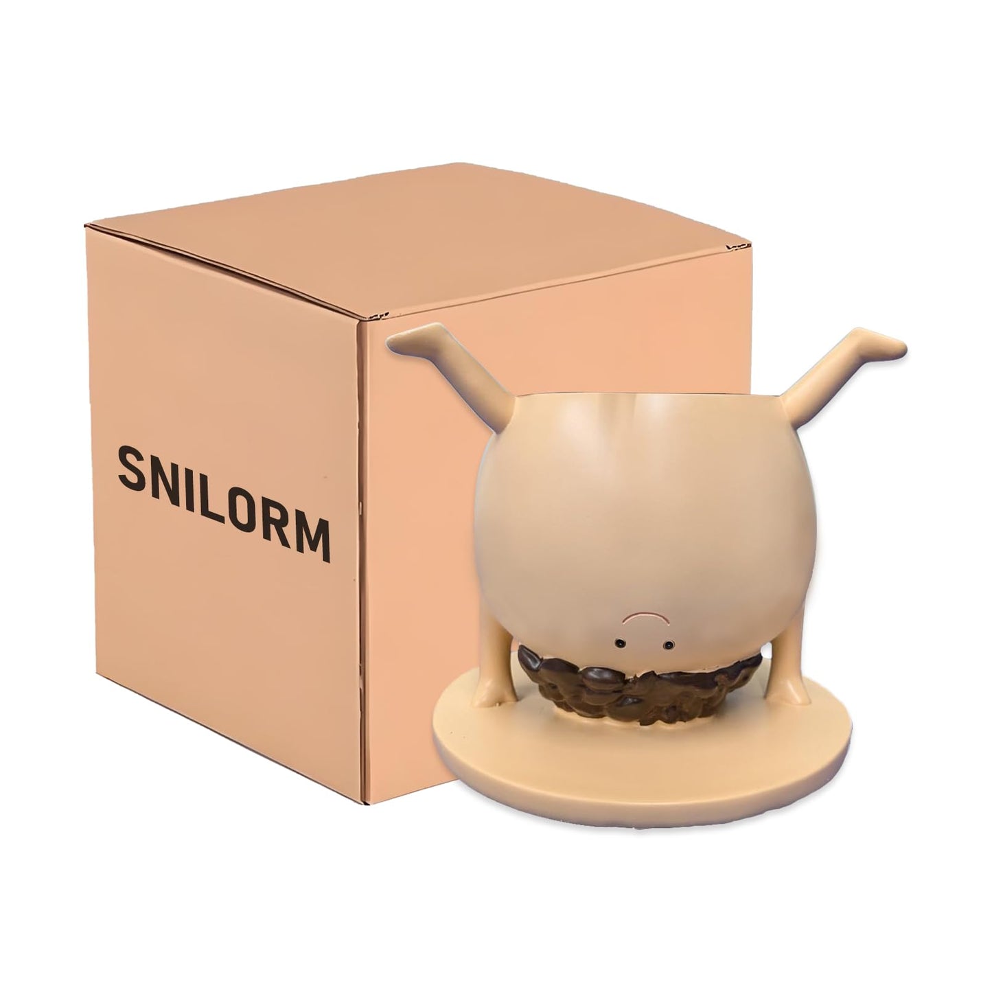SNILORM Cute Face Planter, Funny Planters for Indoor and Outdoor Plants, Cute Succulent Pot with Sticker, Christmas Birthday Gift Idea Friend Boyfriend Husband Bestie Men Women