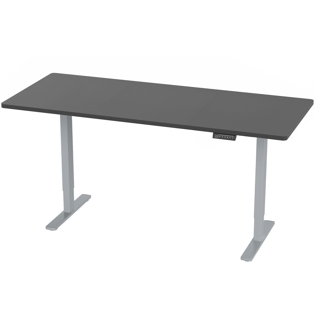 VIVO Electric 71 x 30 in Standing Desk, Memory Height Adjustment, 1B Series, Holds 220 lbs, Black Top Gray Frame, DESK-KIT-1G7B