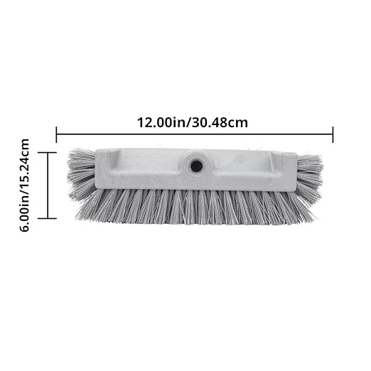SPARTA Multi-Level Tile Scrub Brush 12" Wide Brush Head, Heavy-Duty Tile