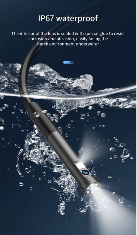1920P HD 16.4FT Dual-Lens Endoscope Camera with Light, USB Type C Borescope, Pipe Semi-Rigid Snake, Scope Camera with 8+1 LED Lights for Android and iOS Smartphones, iPhone, iPad, Samsung. KEEMIKA
