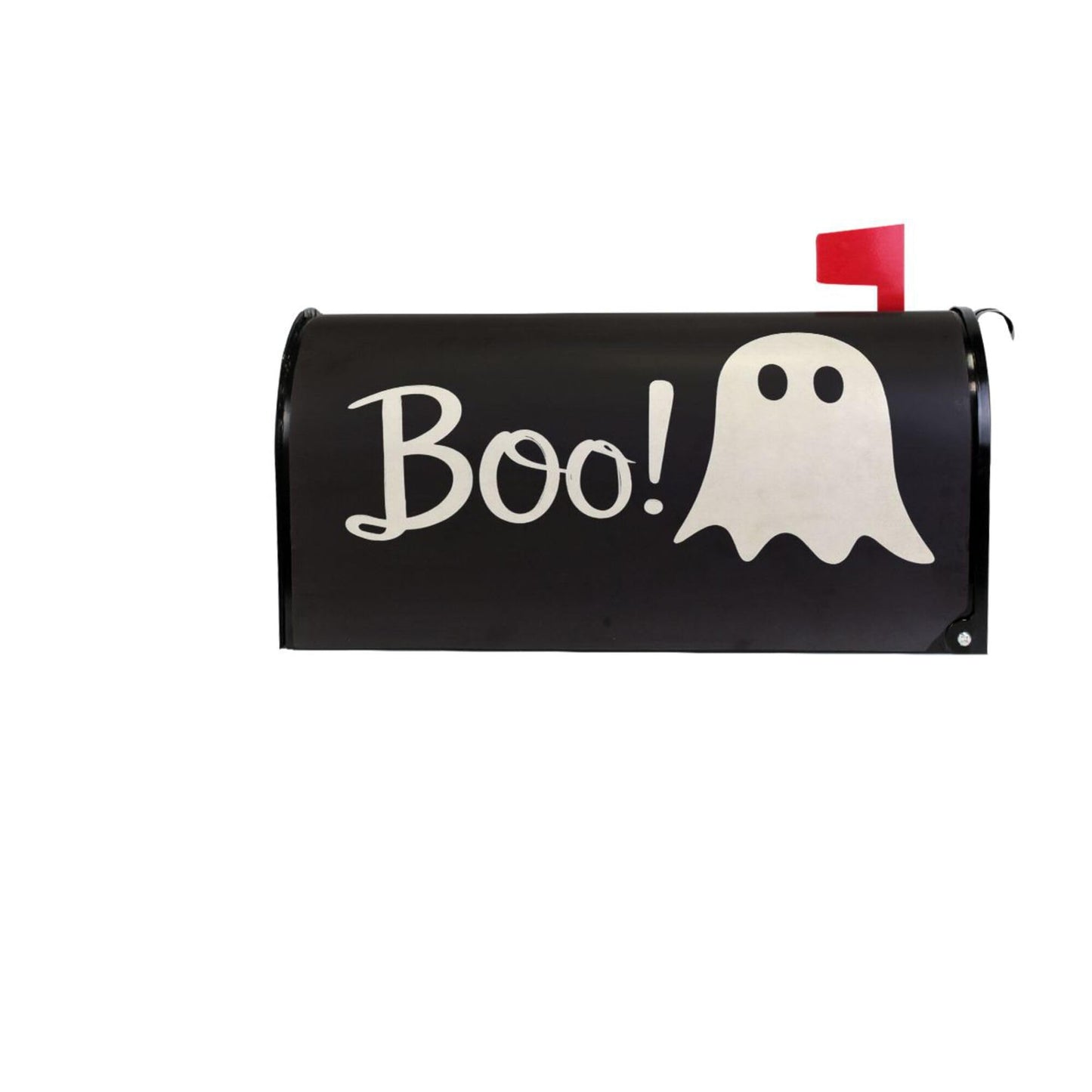 Wamika Halloween Ghost Boo Magnetic Mailbox Covers Spooky Skull Skeleton Black Mailbox Cover Over Size Full Magnet Garden Yard Porch Mail Boxes Cover Holiday Decorations 25" L x 21" W