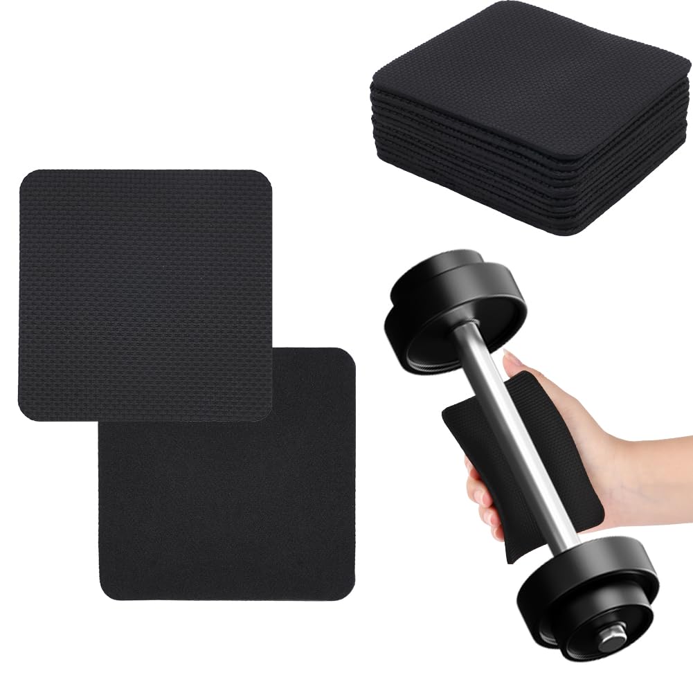 AMFUN 12 Pcs Gym Grip Pads for Weight Lifting Workout, Lifting Grips, Hand Pads, Adjustable Neoprene Padded for Men Women Fitness Strength Training