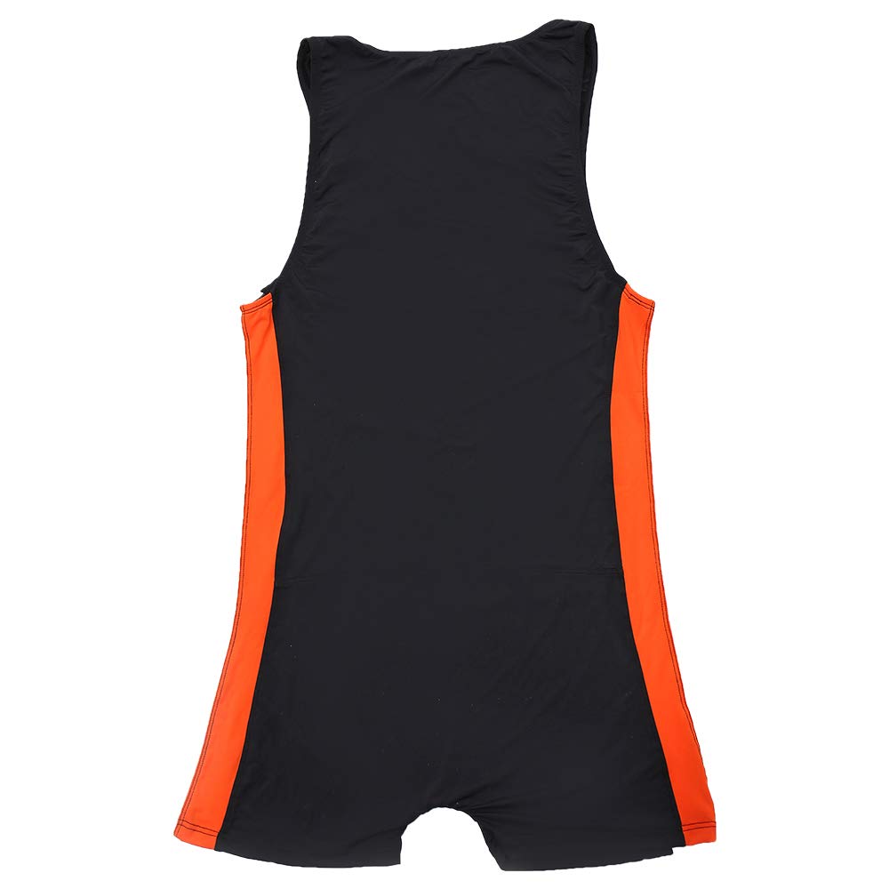 SPNSSTCR Men Bodysuit Sports Gym Athletic Supporters Undershirts Boxers Wrestling Singlets Jumpsuits Leotard (Black, Medium)