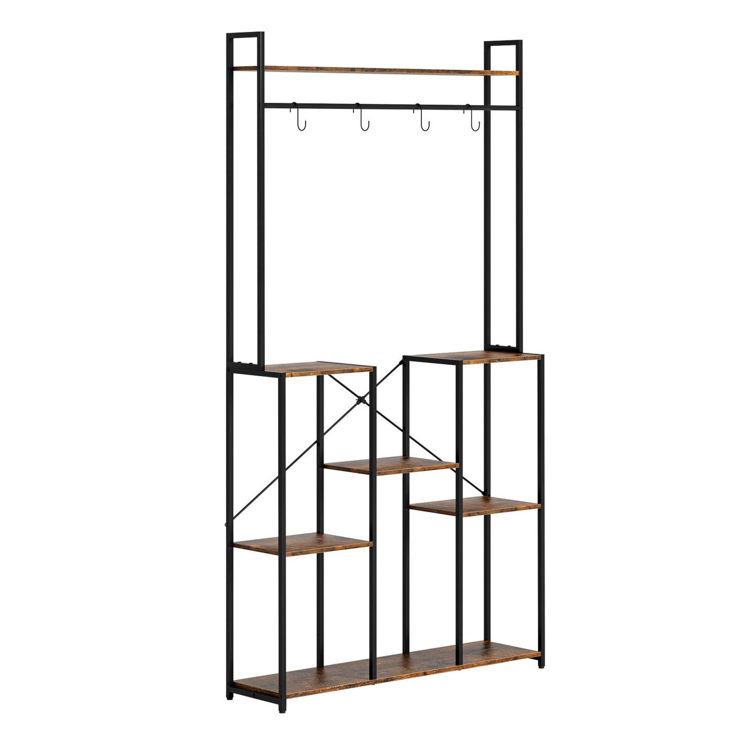 aboxoo Plant Stand Indoor with Grow Light ,71" Tall Metal Plant Shelf Indoor,Large Plant Rack with Grow Lights,Heavy-Duty Rectangle Display Shelves for Living Room, Patio, Corner