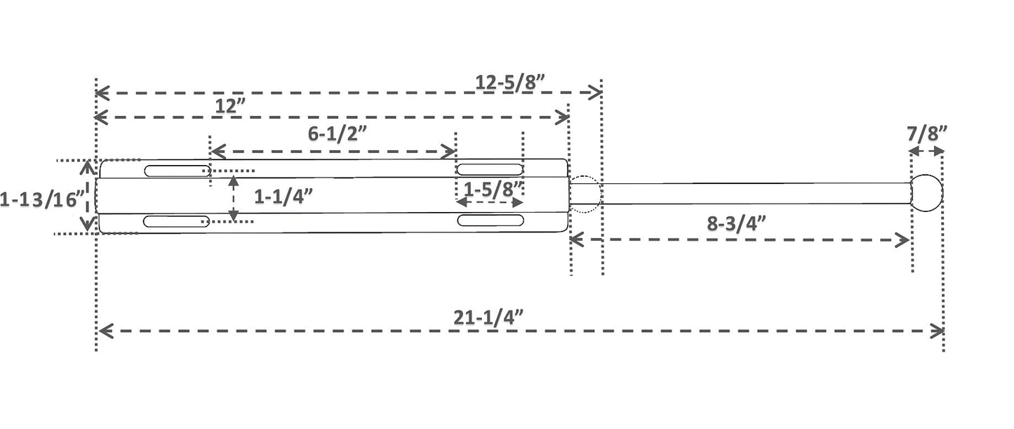 12" Valet Rod Standard for Closet Satin Nickel SN Metal