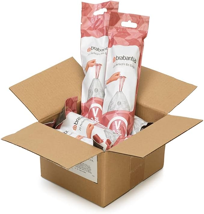 Brabantia PerfectFit Trash Bags Thick Plastic Trash Can Liners