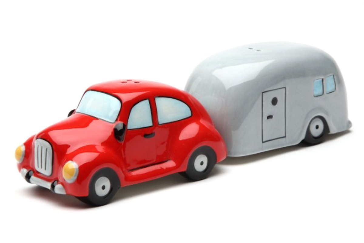 Pacific Giftware Car and Trailer Magnetic Ceramic Salt & Pepper Shaker
