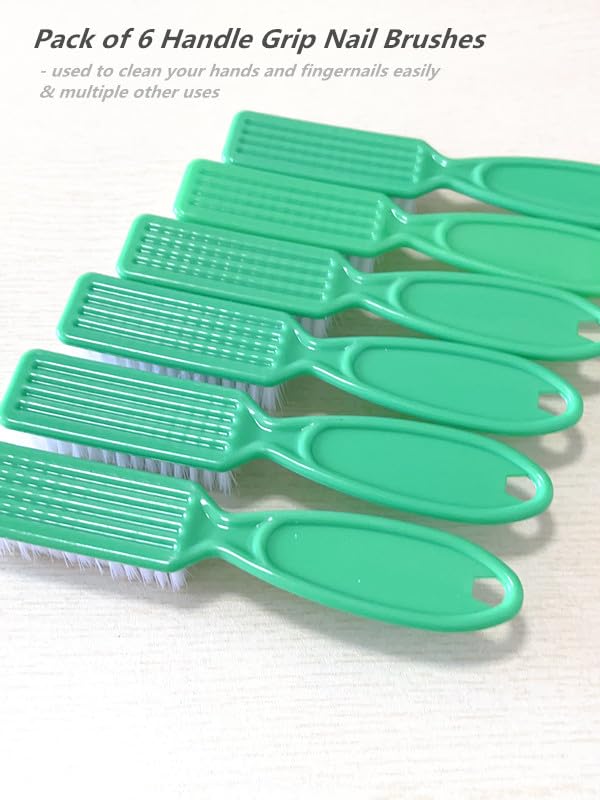 6Pcs Nail Brush for Cleaning Fingernails, Handle Grip Cleaning Brush for Nail