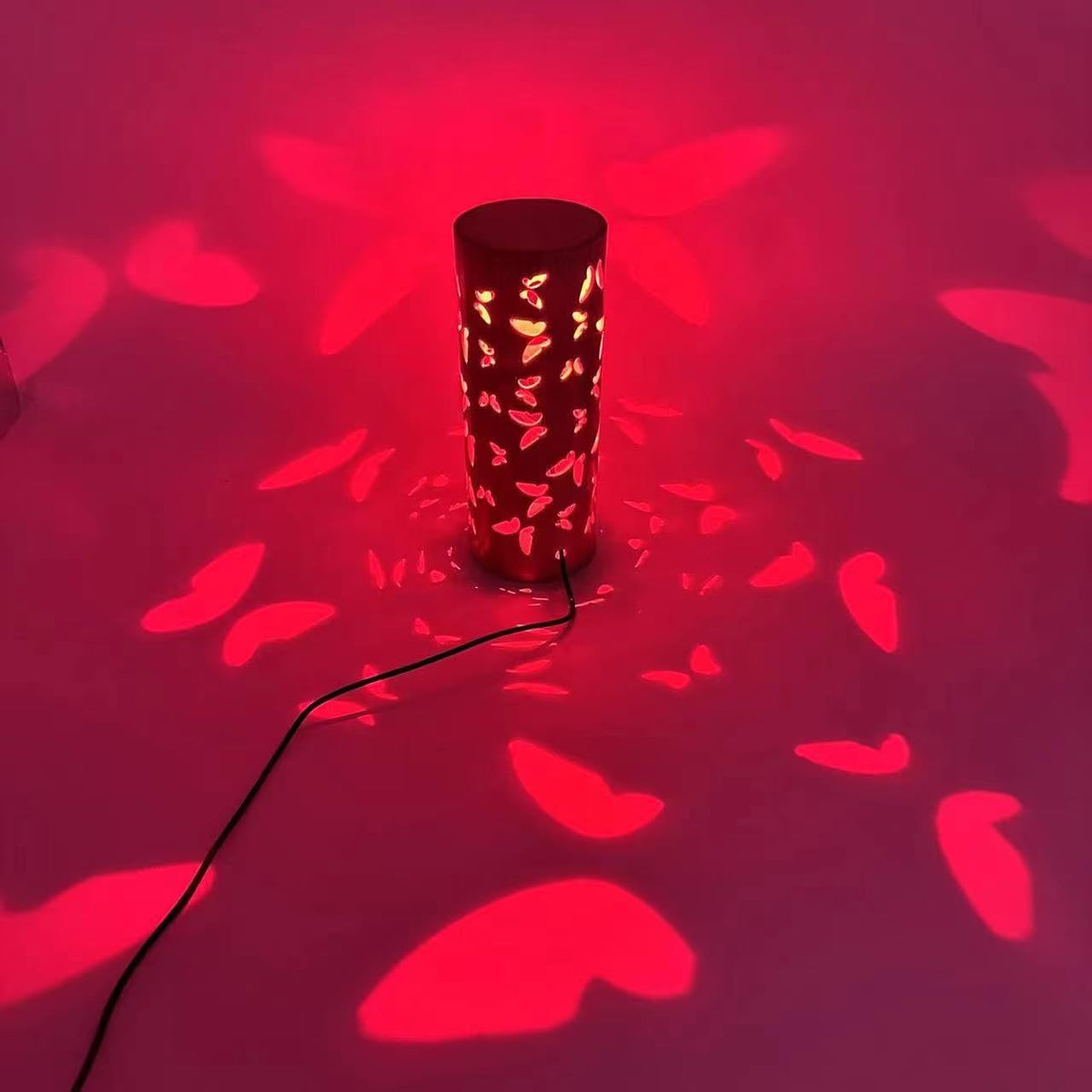 ZIRIKEDAI Butterfly Projector Night Light - Wooden Bedside Lamp with USB - Ideal for Bedroom & Living Room Decor - for Girls, Valentine's Day, Easter, Mother's Day, and Birthdays