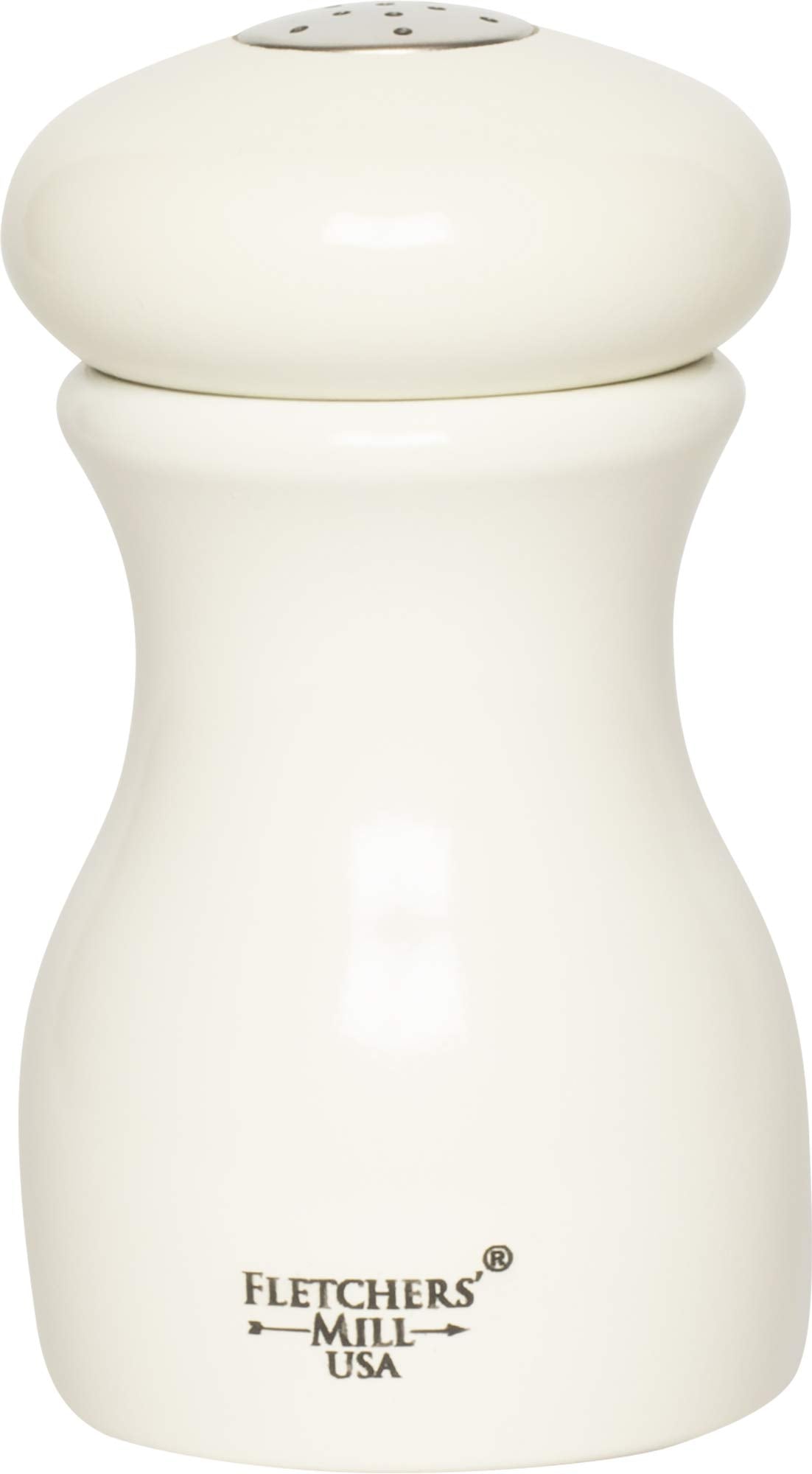 Fletchers' Mill Marsala Pepper/Salt Shaker, White - 4 Inch