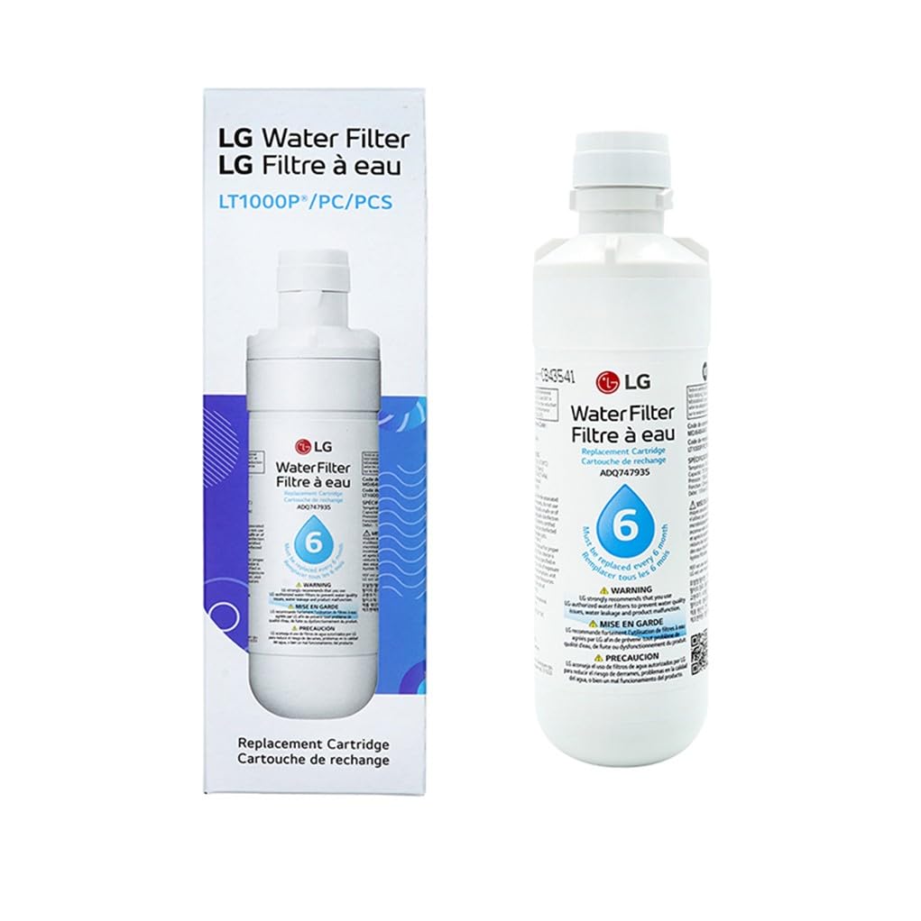 LG LT1000P - 6 Month / 200 Gallon Capacity Replacement Refrigerator Water Filter (NSF42, NSF53, and NSF401) ADQ74793501, ADQ75795105, AGF80300704, or AGF80300705 White