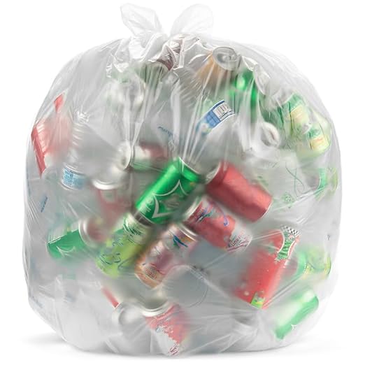 Aluf Plastics 45 Gallon Clear Trash Bags 40" x 48"